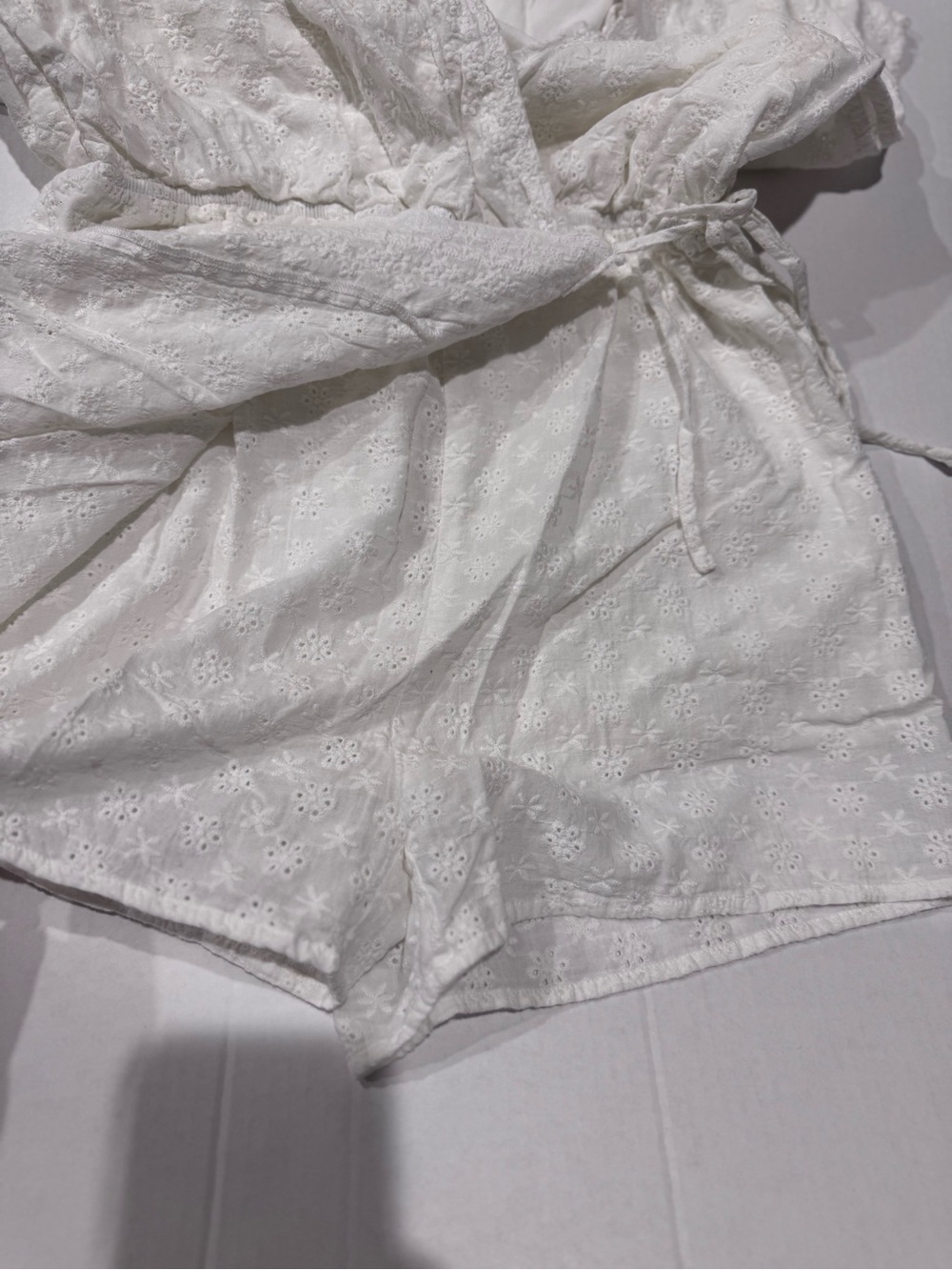 Storia White Wrap Romper - Picture 7 of 12